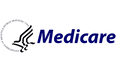Medicare logo on a blue and white background, representing accepted insurance at Arlington Physical Therapy.